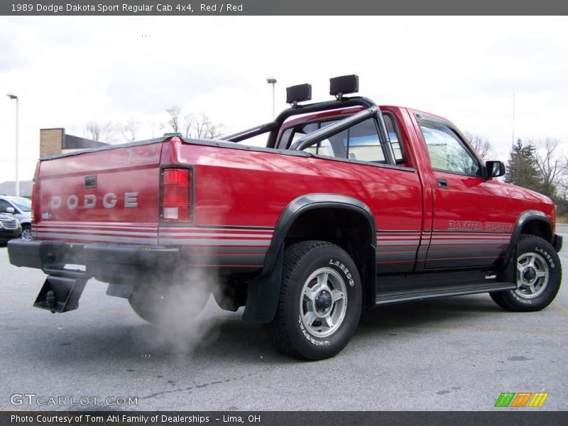 Red / Red 1989 Dodge Dakota Sport Regular Cab 4x4