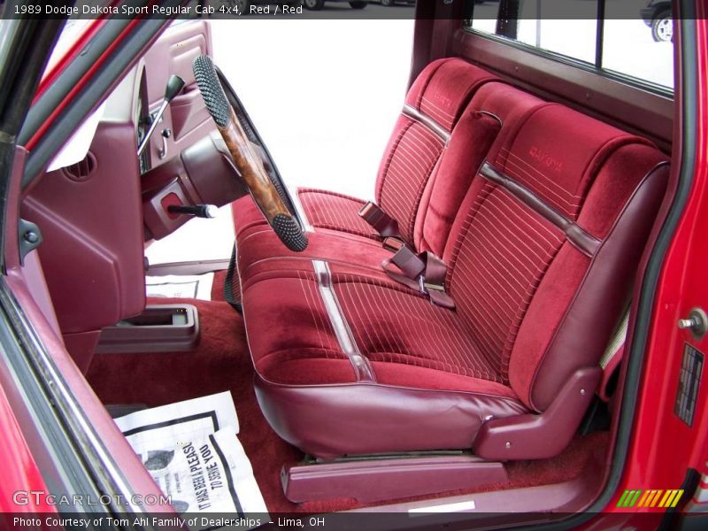 Red / Red 1989 Dodge Dakota Sport Regular Cab 4x4