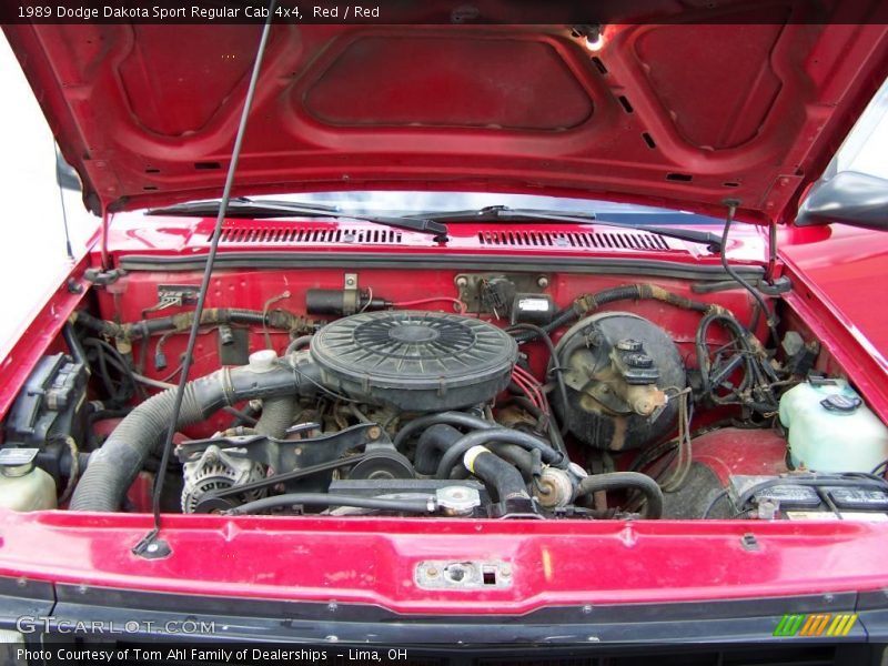 Red / Red 1989 Dodge Dakota Sport Regular Cab 4x4