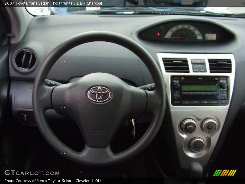 Polar White / Dark Charcoal 2007 Toyota Yaris Sedan