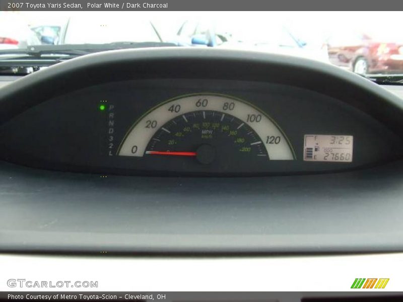 Polar White / Dark Charcoal 2007 Toyota Yaris Sedan