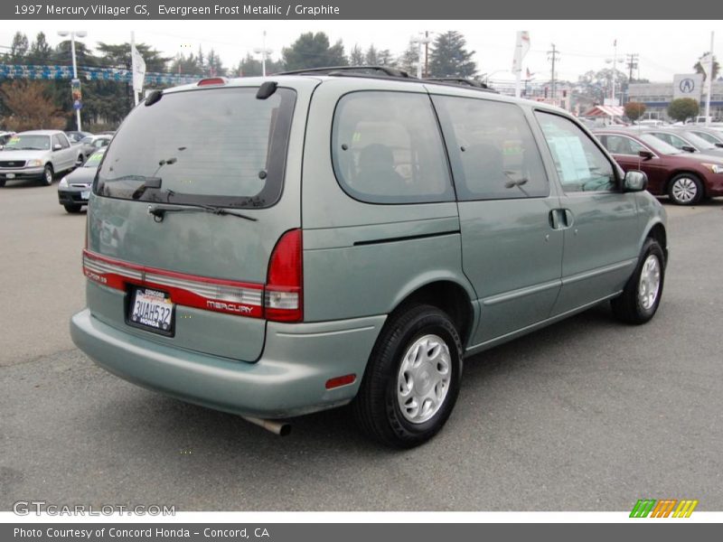 Evergreen Frost Metallic / Graphite 1997 Mercury Villager GS