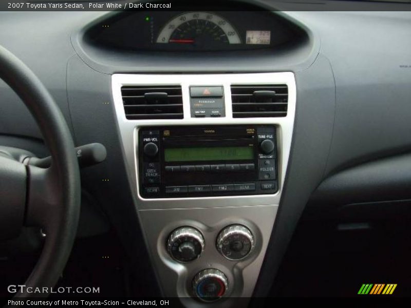 Polar White / Dark Charcoal 2007 Toyota Yaris Sedan
