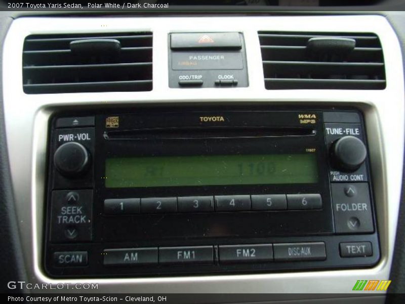 Polar White / Dark Charcoal 2007 Toyota Yaris Sedan