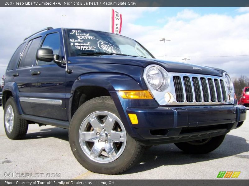Midnight Blue Pearl / Medium Slate Gray 2007 Jeep Liberty Limited 4x4