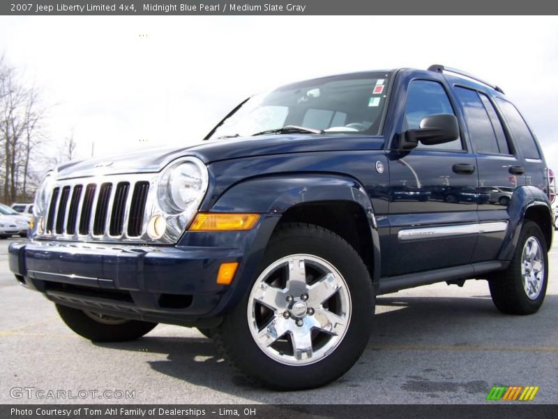 Midnight Blue Pearl / Medium Slate Gray 2007 Jeep Liberty Limited 4x4