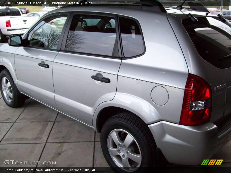 Platinum Metallic / Beige 2007 Hyundai Tucson GLS