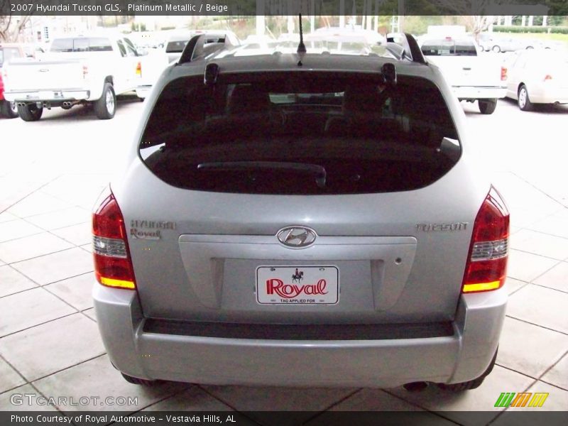 Platinum Metallic / Beige 2007 Hyundai Tucson GLS