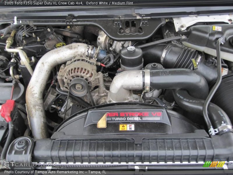 Oxford White / Medium Flint 2005 Ford F350 Super Duty XL Crew Cab 4x4