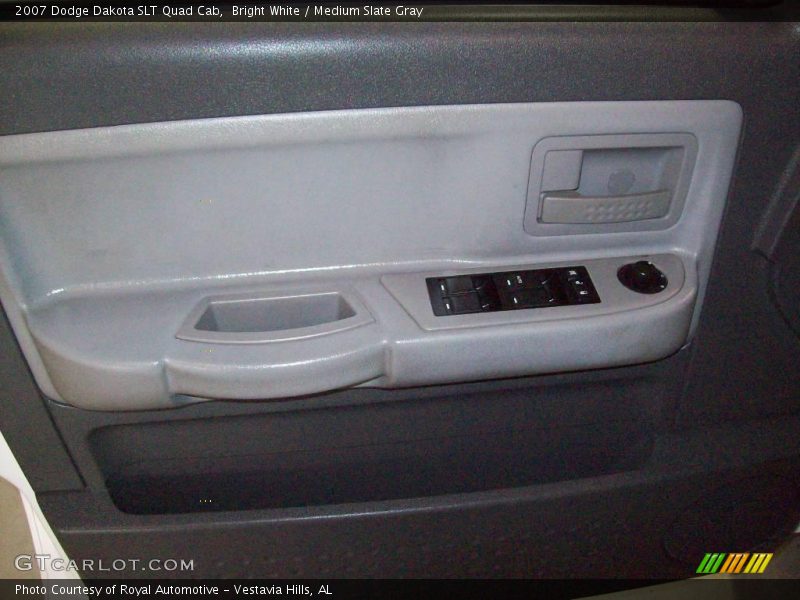 Bright White / Medium Slate Gray 2007 Dodge Dakota SLT Quad Cab