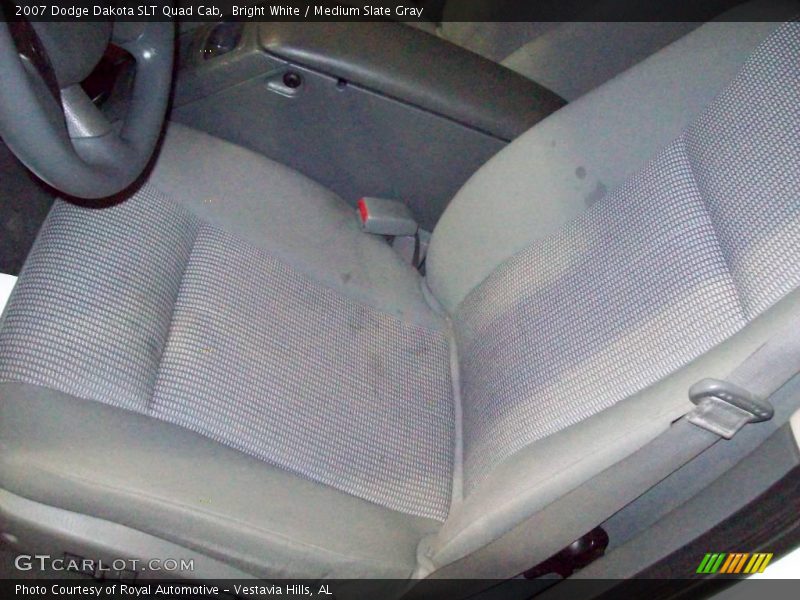 Bright White / Medium Slate Gray 2007 Dodge Dakota SLT Quad Cab