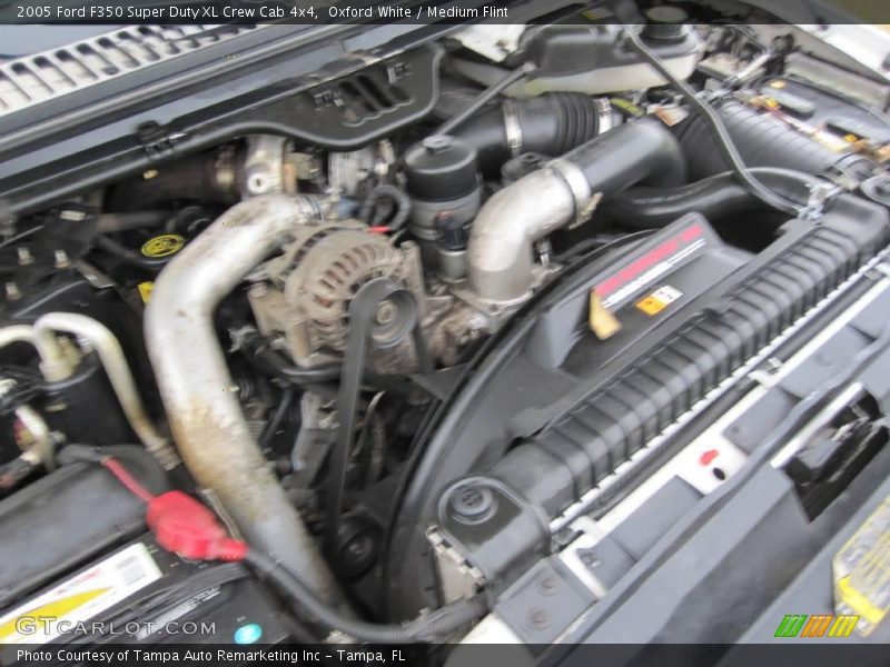 Oxford White / Medium Flint 2005 Ford F350 Super Duty XL Crew Cab 4x4
