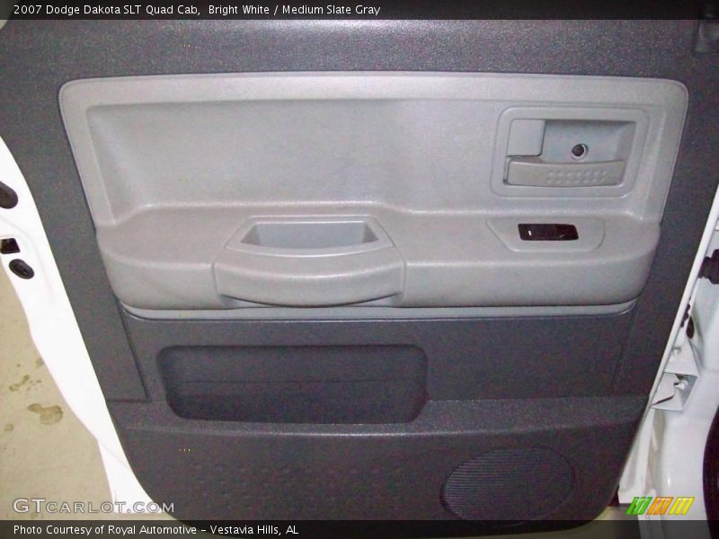Bright White / Medium Slate Gray 2007 Dodge Dakota SLT Quad Cab