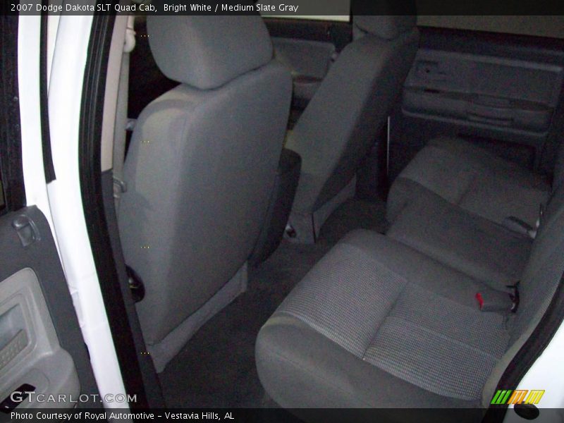 Bright White / Medium Slate Gray 2007 Dodge Dakota SLT Quad Cab