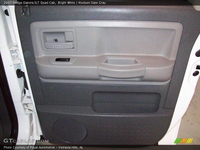 Bright White / Medium Slate Gray 2007 Dodge Dakota SLT Quad Cab