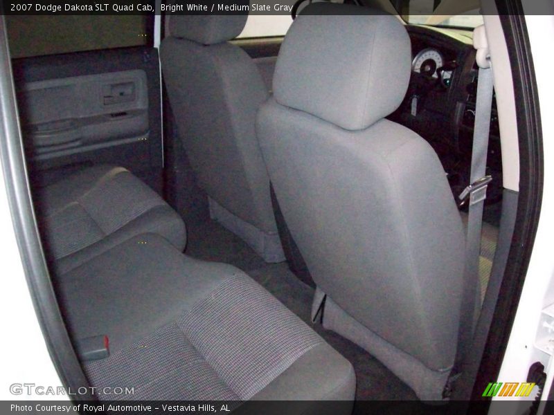 Bright White / Medium Slate Gray 2007 Dodge Dakota SLT Quad Cab