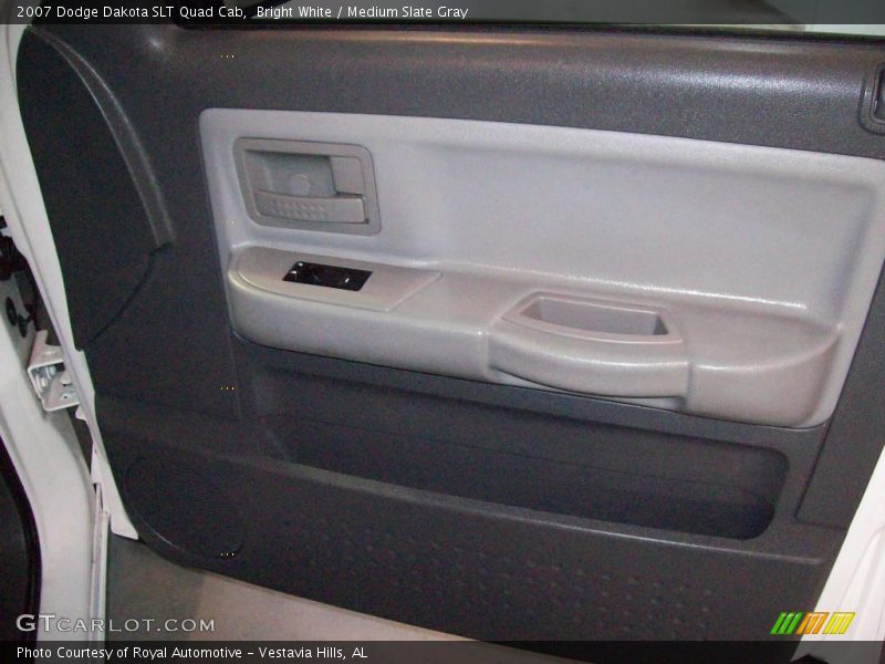 Bright White / Medium Slate Gray 2007 Dodge Dakota SLT Quad Cab