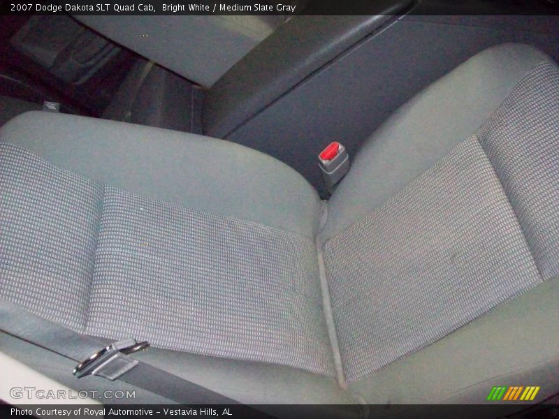 Bright White / Medium Slate Gray 2007 Dodge Dakota SLT Quad Cab