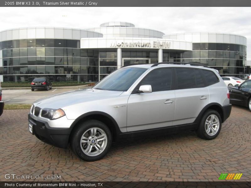 Titanium Silver Metallic / Grey 2005 BMW X3 3.0i