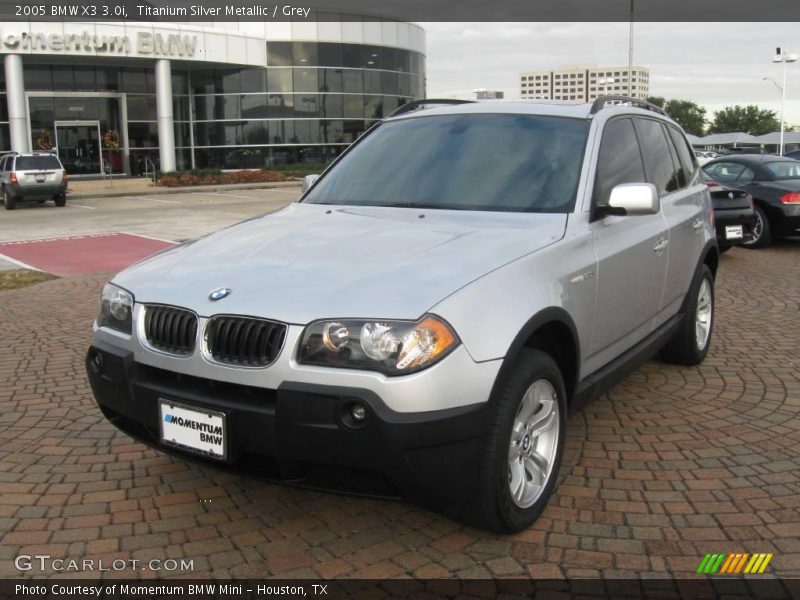 Titanium Silver Metallic / Grey 2005 BMW X3 3.0i