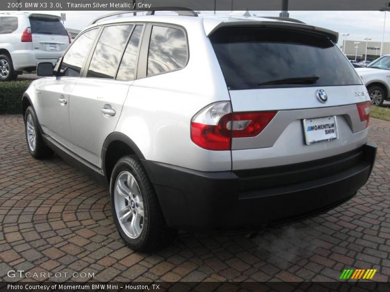 Titanium Silver Metallic / Grey 2005 BMW X3 3.0i