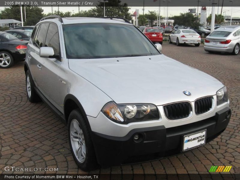 Titanium Silver Metallic / Grey 2005 BMW X3 3.0i