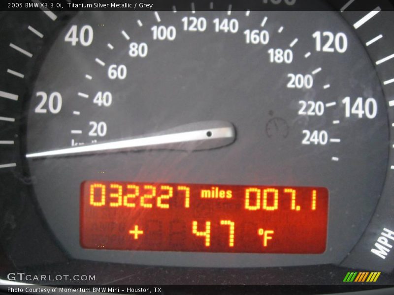 Titanium Silver Metallic / Grey 2005 BMW X3 3.0i