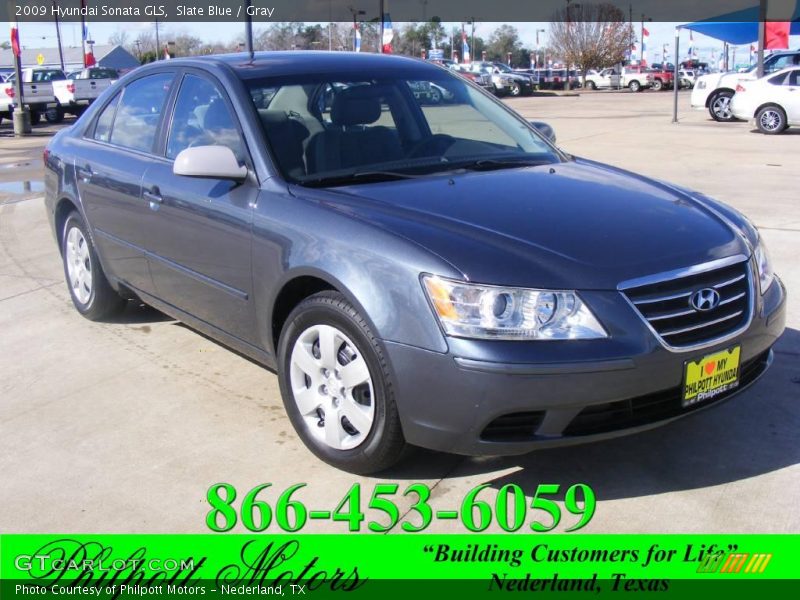 Slate Blue / Gray 2009 Hyundai Sonata GLS