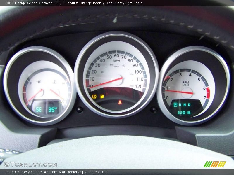 Sunburst Orange Pearl / Dark Slate/Light Shale 2008 Dodge Grand Caravan SXT