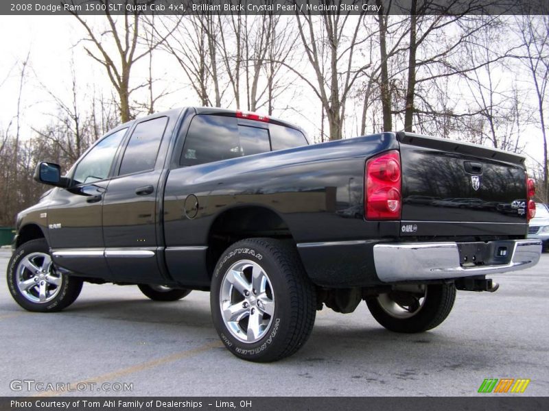 Brilliant Black Crystal Pearl / Medium Slate Gray 2008 Dodge Ram 1500 SLT Quad Cab 4x4