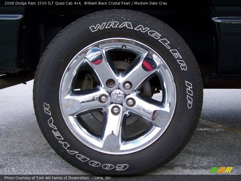 Brilliant Black Crystal Pearl / Medium Slate Gray 2008 Dodge Ram 1500 SLT Quad Cab 4x4
