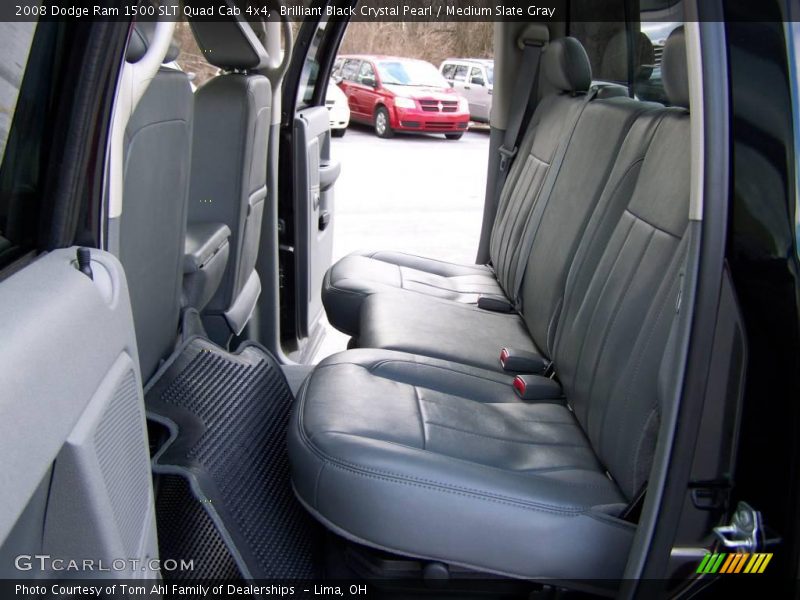 Brilliant Black Crystal Pearl / Medium Slate Gray 2008 Dodge Ram 1500 SLT Quad Cab 4x4