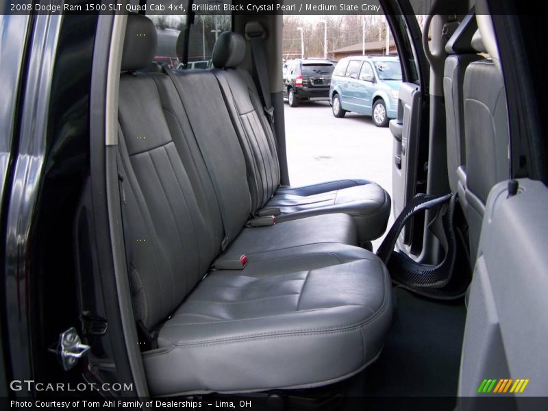 Brilliant Black Crystal Pearl / Medium Slate Gray 2008 Dodge Ram 1500 SLT Quad Cab 4x4
