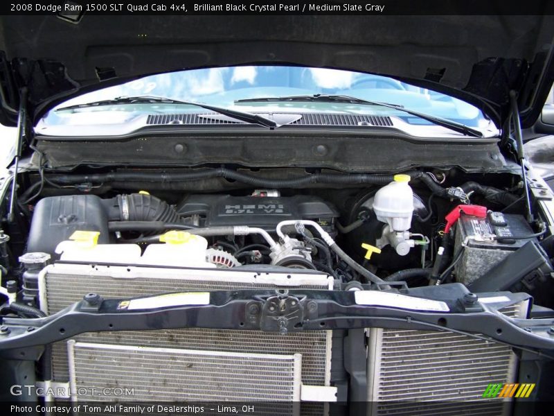 Brilliant Black Crystal Pearl / Medium Slate Gray 2008 Dodge Ram 1500 SLT Quad Cab 4x4