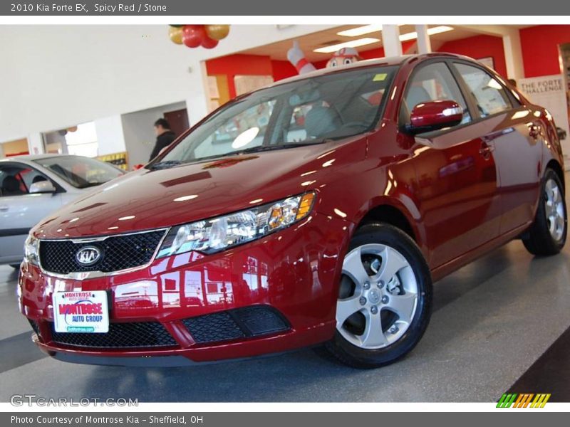 Spicy Red / Stone 2010 Kia Forte EX