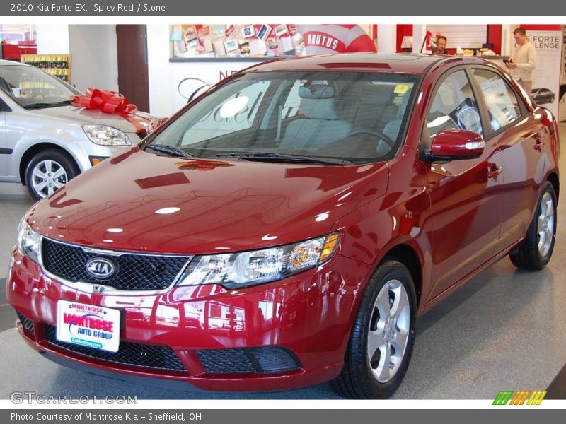 Spicy Red / Stone 2010 Kia Forte EX