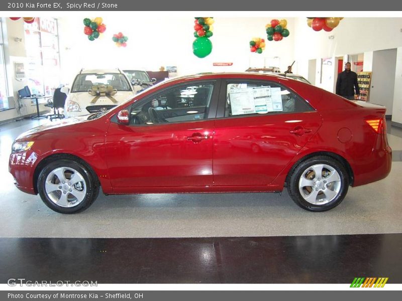 Spicy Red / Stone 2010 Kia Forte EX