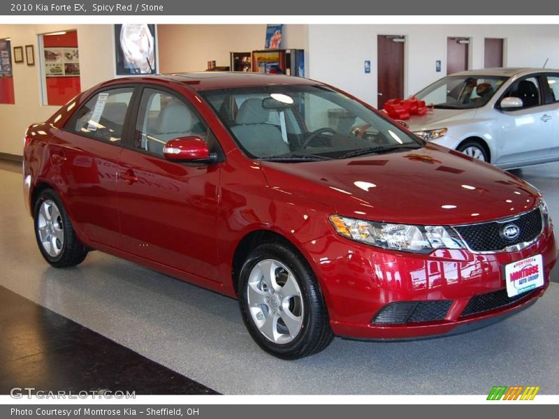 Spicy Red / Stone 2010 Kia Forte EX