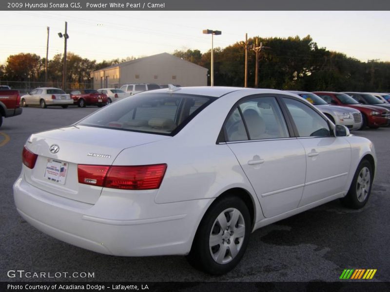 Powder White Pearl / Camel 2009 Hyundai Sonata GLS