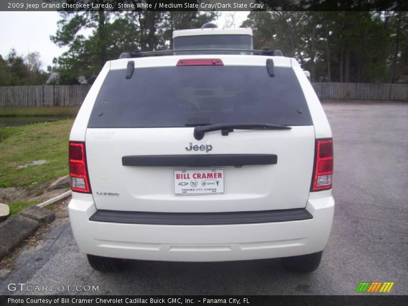 Stone White / Medium Slate Gray/Dark Slate Gray 2009 Jeep Grand Cherokee Laredo