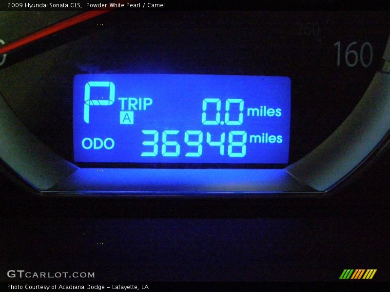 Powder White Pearl / Camel 2009 Hyundai Sonata GLS