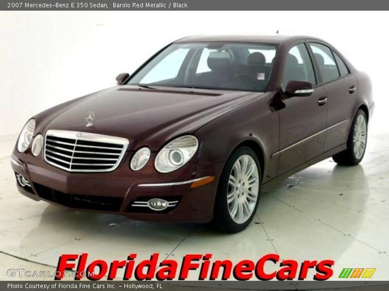 Barolo Red Metallic / Black 2007 Mercedes-Benz E 350 Sedan