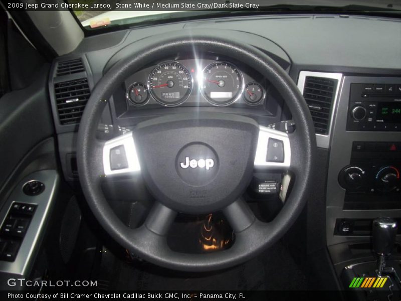Stone White / Medium Slate Gray/Dark Slate Gray 2009 Jeep Grand Cherokee Laredo