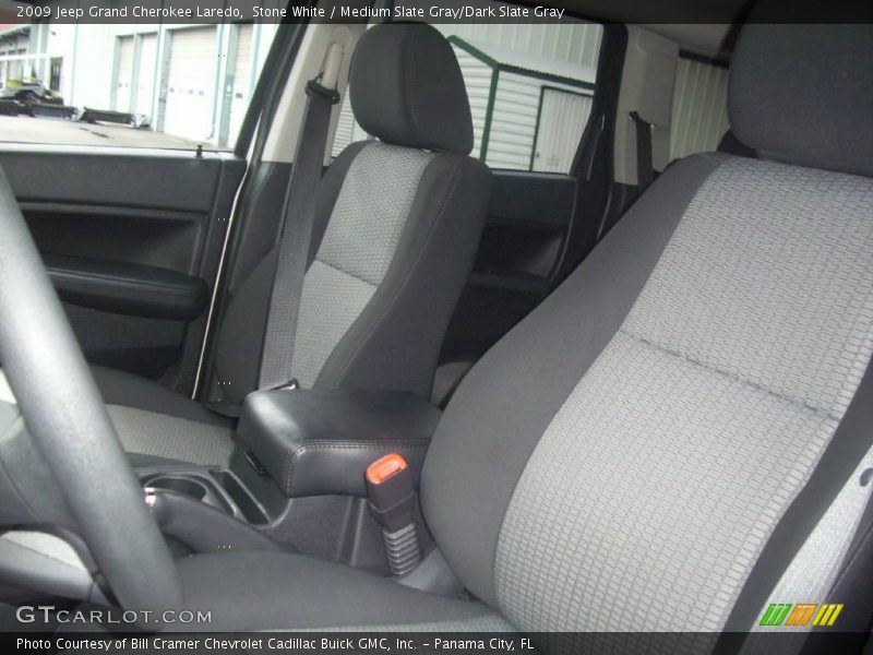 Stone White / Medium Slate Gray/Dark Slate Gray 2009 Jeep Grand Cherokee Laredo