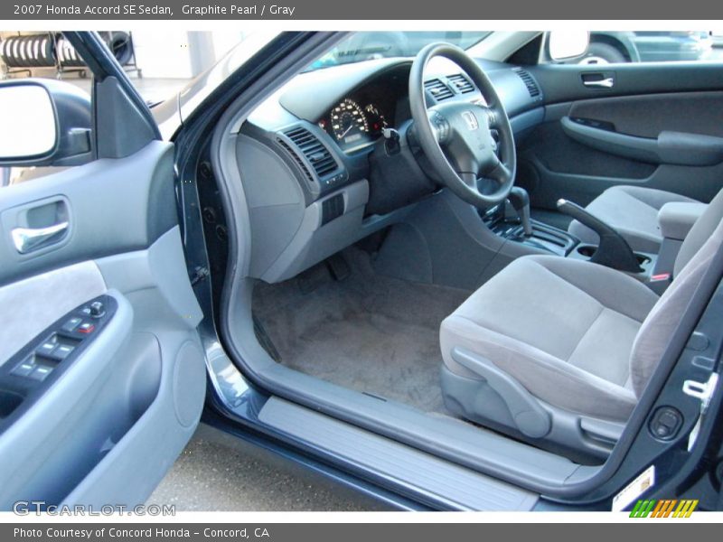 Graphite Pearl / Gray 2007 Honda Accord SE Sedan