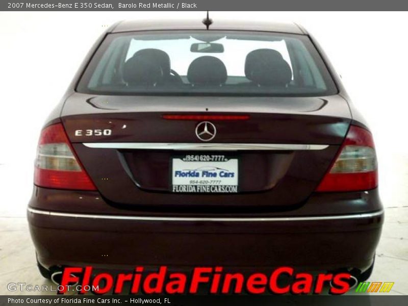 Barolo Red Metallic / Black 2007 Mercedes-Benz E 350 Sedan