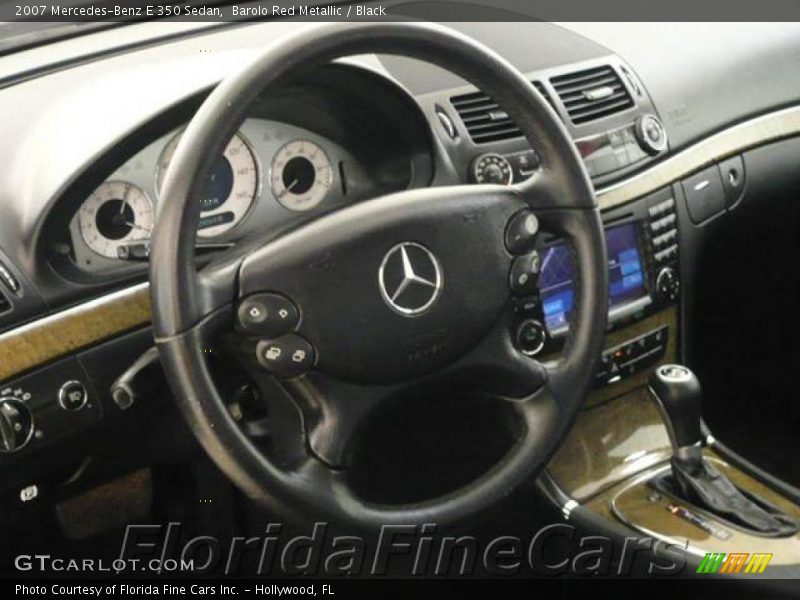 Barolo Red Metallic / Black 2007 Mercedes-Benz E 350 Sedan