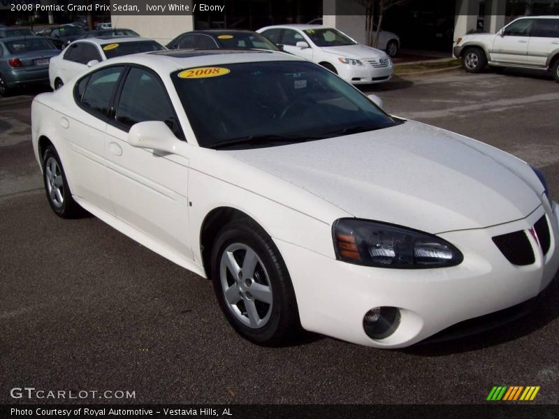 Ivory White / Ebony 2008 Pontiac Grand Prix Sedan