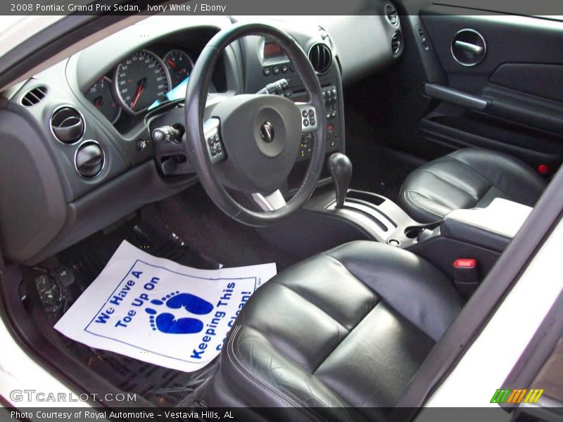 Ivory White / Ebony 2008 Pontiac Grand Prix Sedan