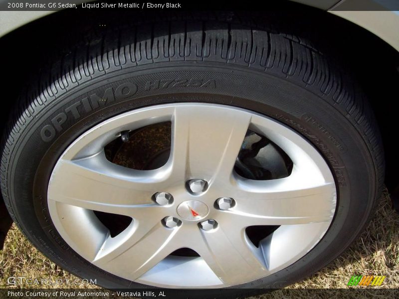 Liquid Silver Metallic / Ebony Black 2008 Pontiac G6 Sedan